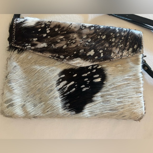 👀 HUGE SALE! AMERICAN DARLING METALLIC COWHIDE ADJUSTABLE CROSSBODY BAG 11” X 8” - Picture 3 of 14
